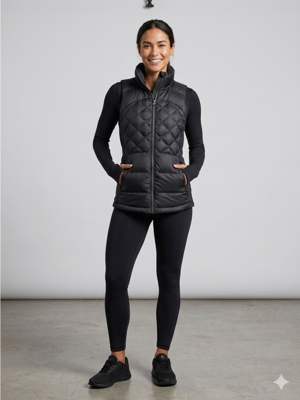lululemon athletica Black Quilted Vest 005